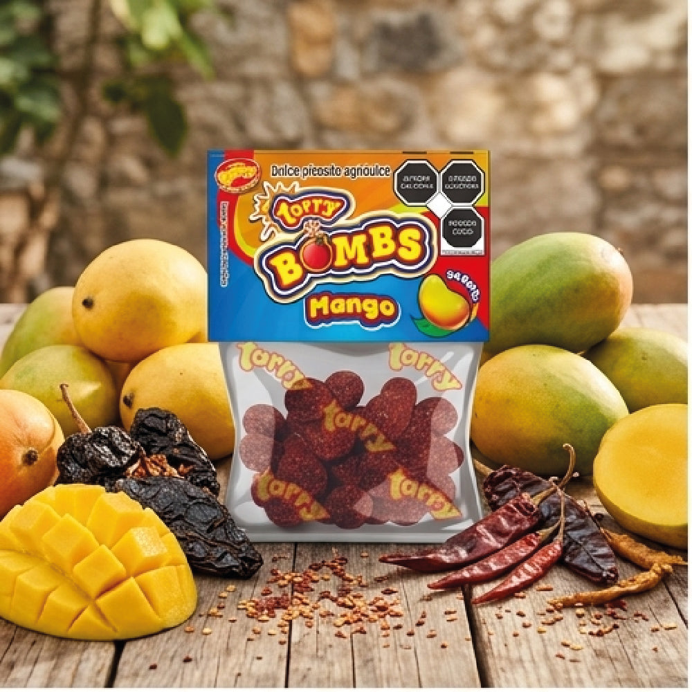 Tarry Bombs Mango 4 Packs 280gr Bolitas De Dulce Enchilado