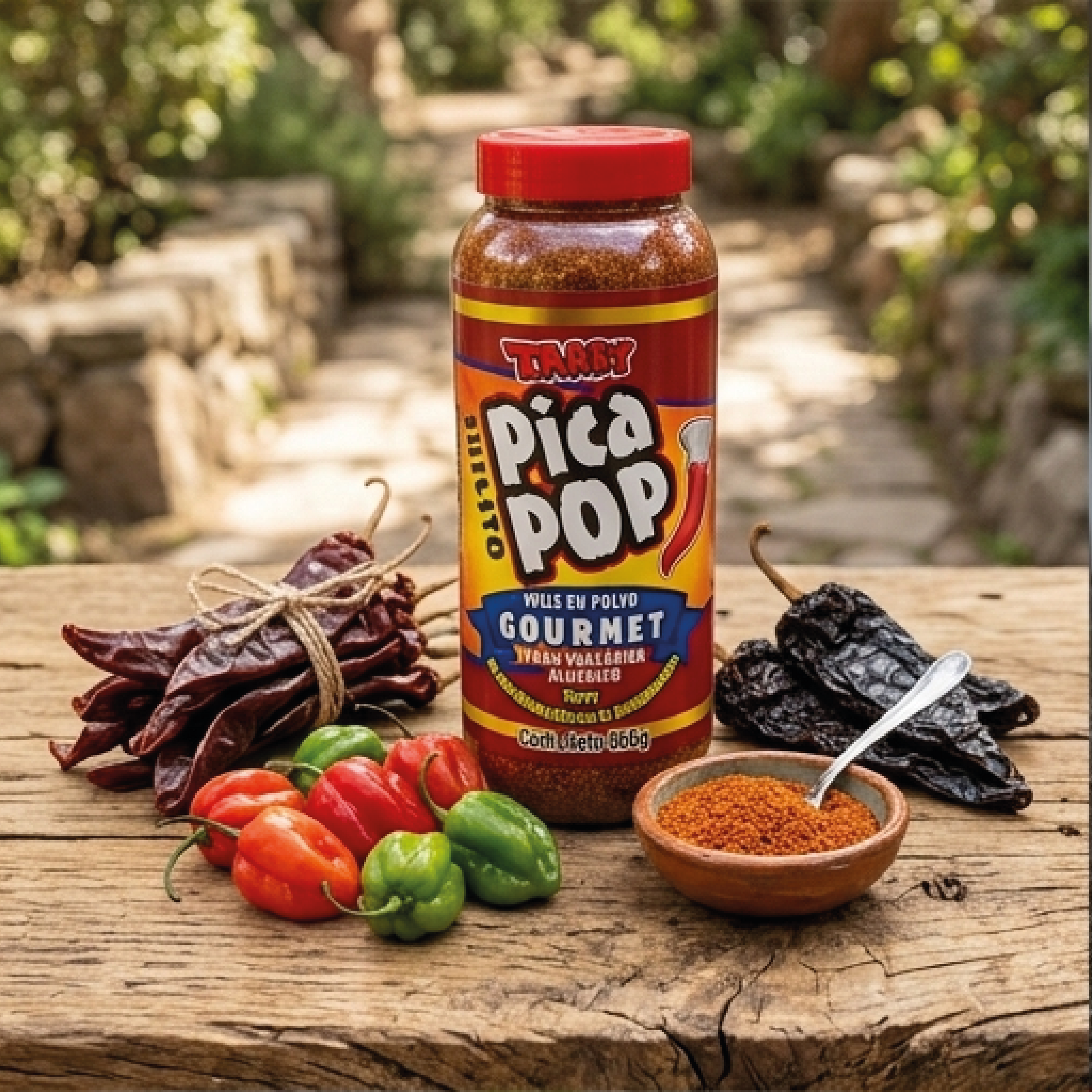 Chile En Polvo Gorumet Pica Pop Shilito Tarry 600gr Fruta