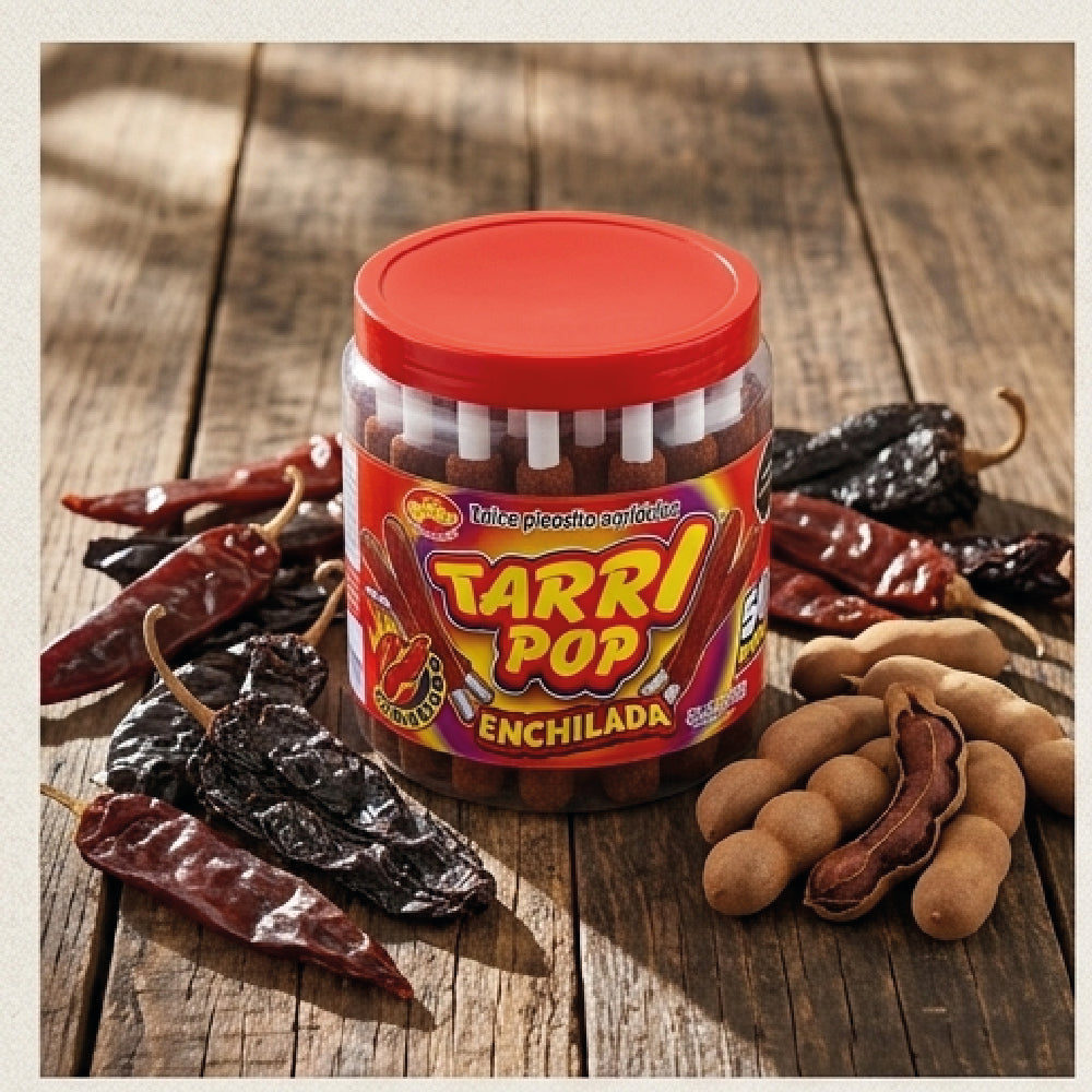 Tarry pop Vitrolero Banderilla Tamarindo 50pz 540gr Michelada