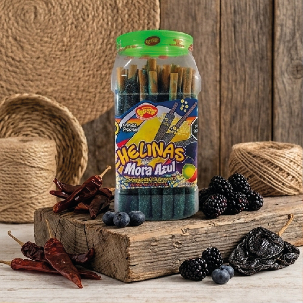 Tarry Vitrolero Banderillas Jumbo Mora Azul 50 Pz 900gr