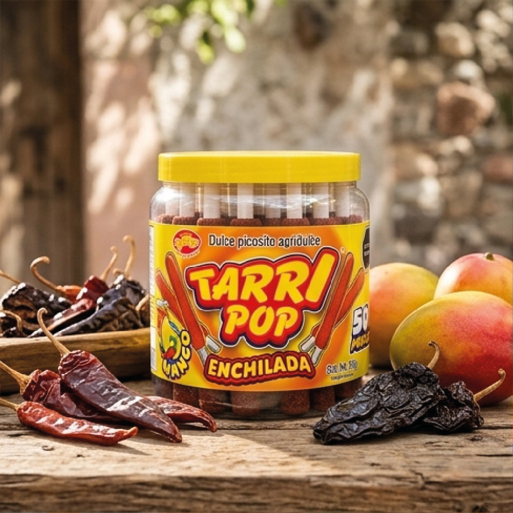 Tarry Pop Vitrolero Banderilla Mango 50pz 540 Gr Micheladas