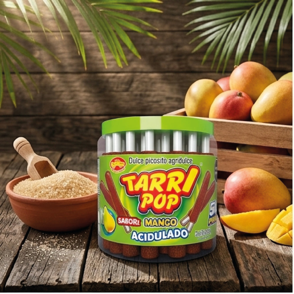 Tarry Pop Vitrolero Banderilla Mango 50pz 540gr Micheladas