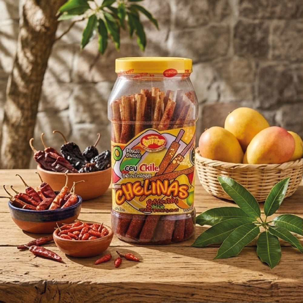 Tarry Vitrolero Banderillas Jumbo Mango Chamoy 50 Pz 900gr