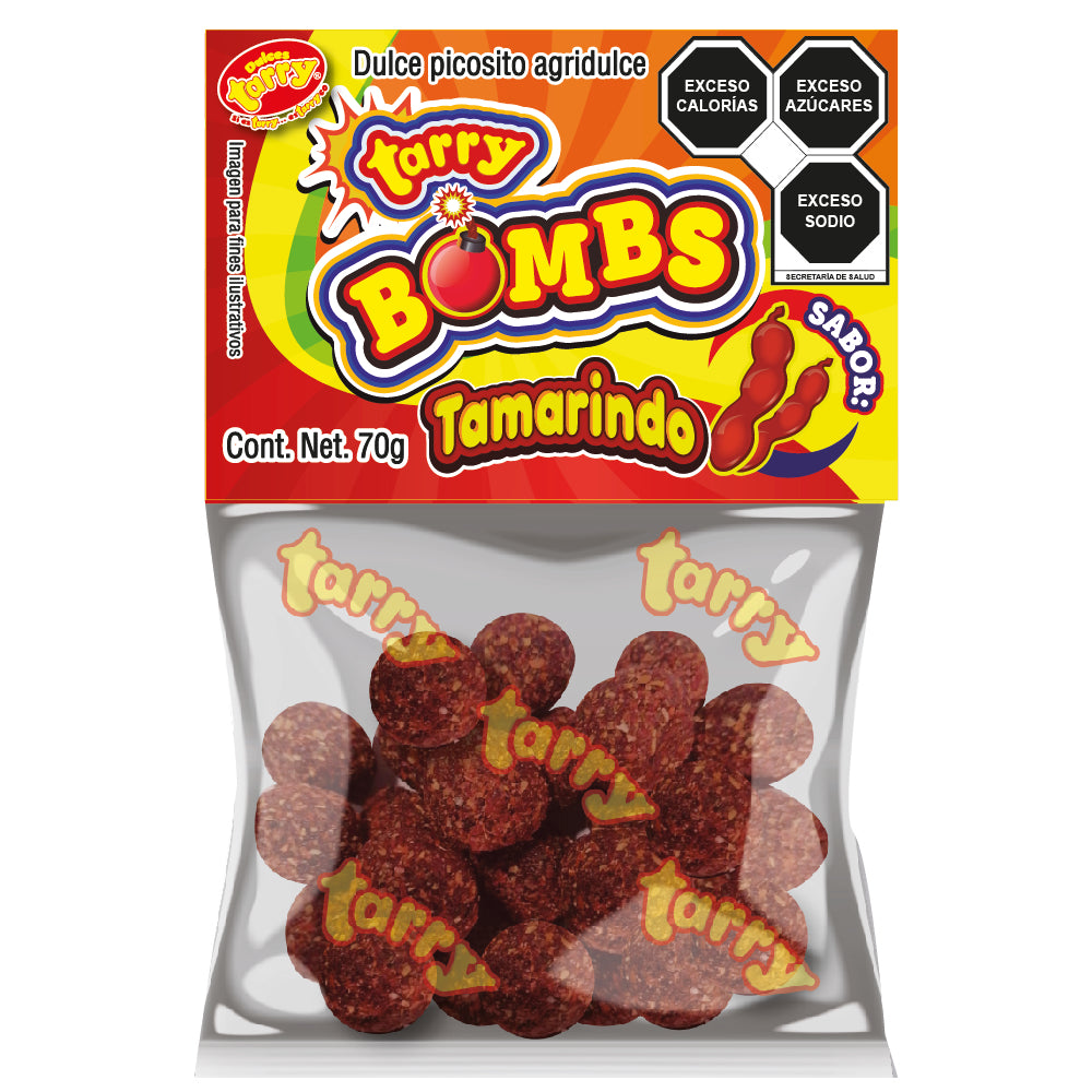 Tarry Bombs Tamarindo 4 Packs 280gr Bolitas Dulce Enchilado