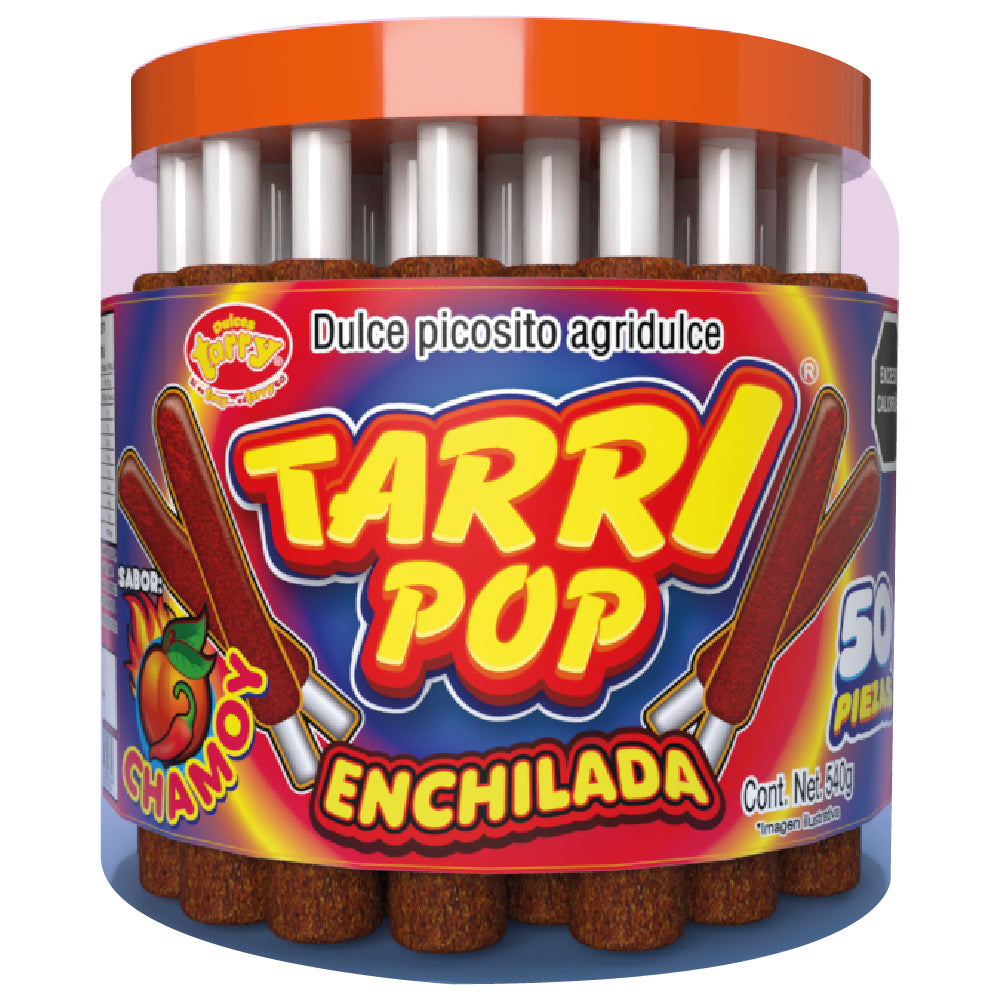 Tarry Pop Vitrolero Banderilla Chamoy 50pz 540gr Micheladas
