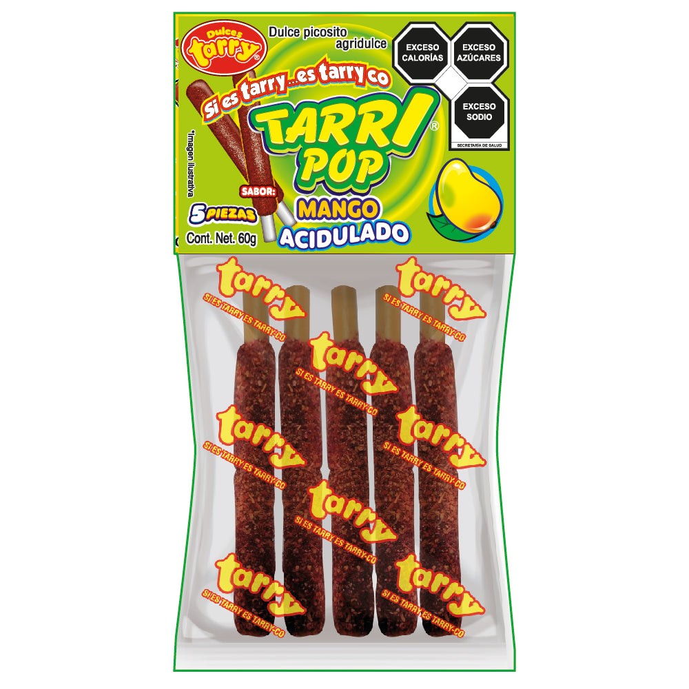 Tarry Pop Banderilla Mango Acidulado 3pack Total 15pz 180gr