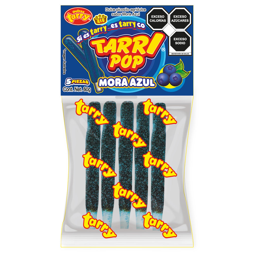 Tarry Pop Banderilla Mora Azul 3 Pack Total 15pz 180gr