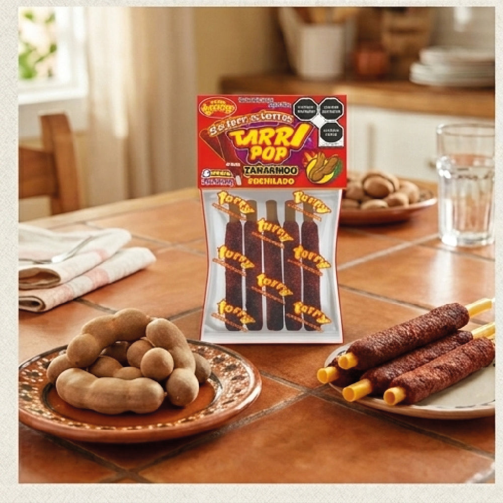 Tarry Pop Banderilla Tamarindo 3 Pack Total 15pz 180gr