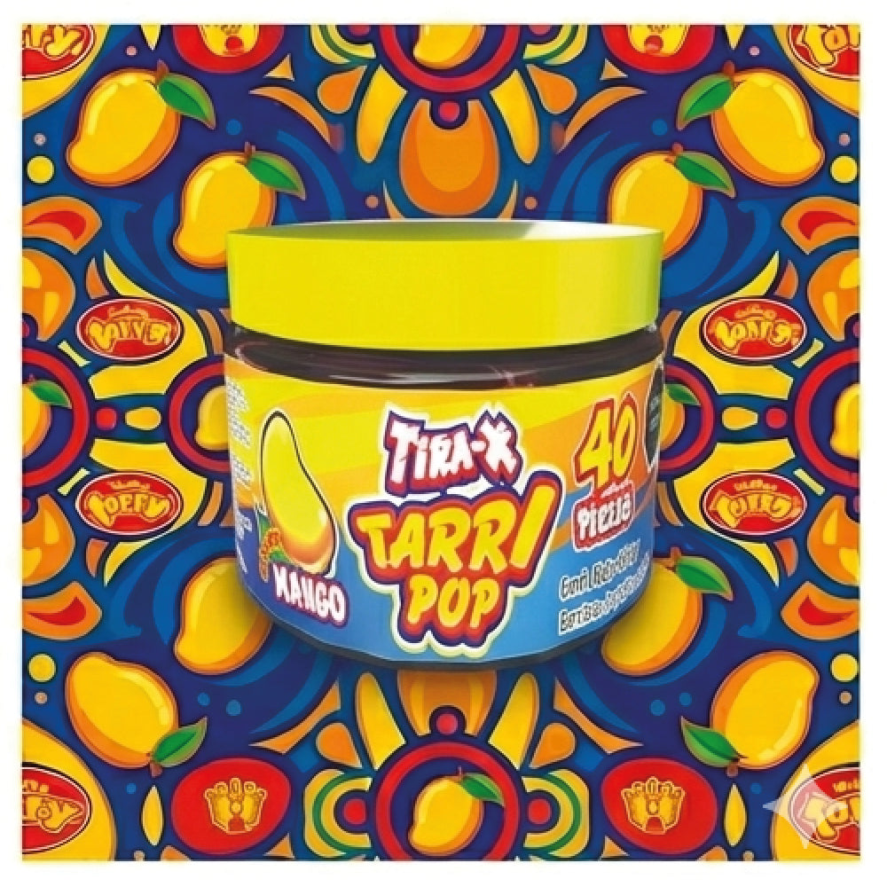 Vitrolero Tira-x Tarrypop Piña Chile 400gr 40pz